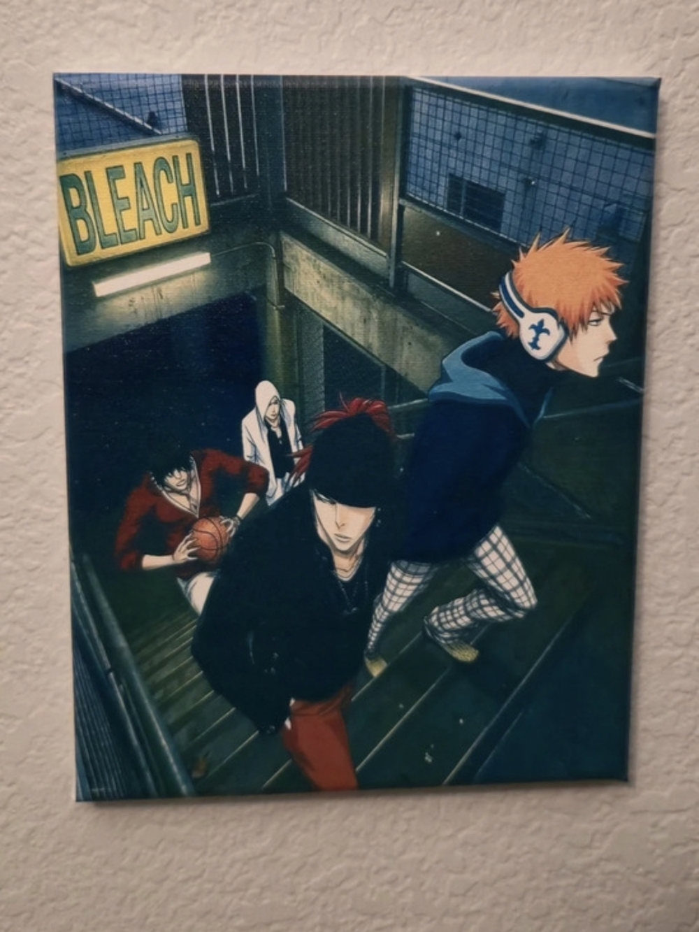 8x10 Bleach Anime Canvas Print in Blue & Black